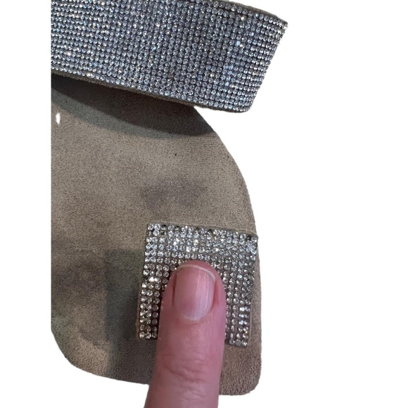 Jeffrey Campbell SquareToe Embellished Rhinestone Jeweled Sandals Womens Size 7 - Picture 10 of 10